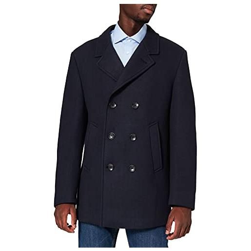 Bugatti mantel cappotto di lana, blu marino, 60 uomo