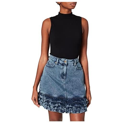 Love Moschino mini skirt customized with rouches near the bottom gonna, zzcm0115, tbc da donna