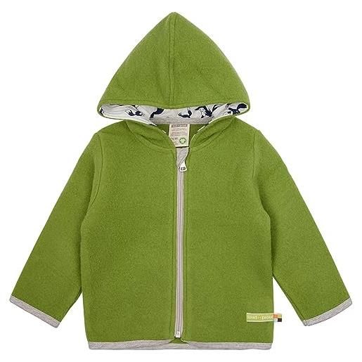 loud + proud giacca in pile di lana, certificazione gots, terracotta, 110 cm-116 cm unisex-bambini e ragazzi