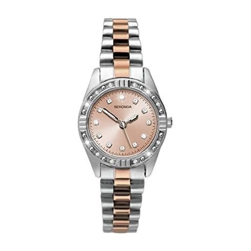 Sekonda orologio da donna in acciaio color rosa e argento