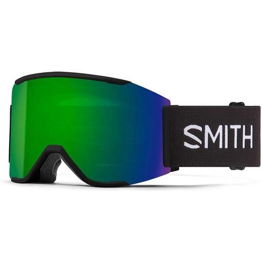 Smith squad mag ski goggles nero chroma pop. Sun green mirror/cat3