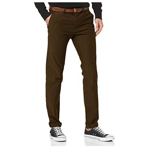 Scotch & Soda mott-classic garment-dyed twill chino casual pants, army 0115, 28w/ 30l uomo