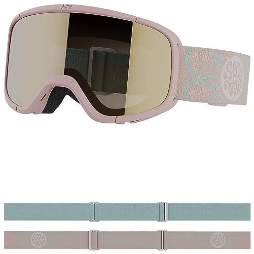 Salomon rio, occhiali sci snowboard bambini: calzata e comfort adatti ai bambini, più comfort per gli occhi, e durabilità, blu, senza taglia