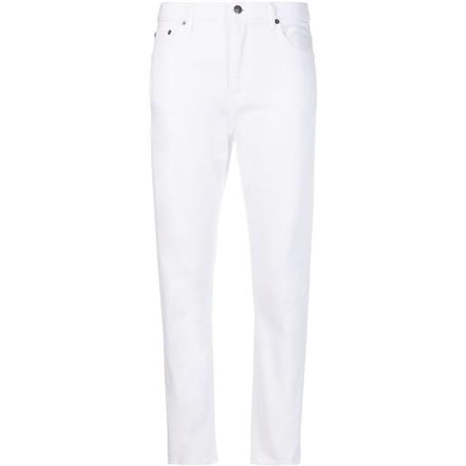 DONDUP pantaloni slim crop - bianco