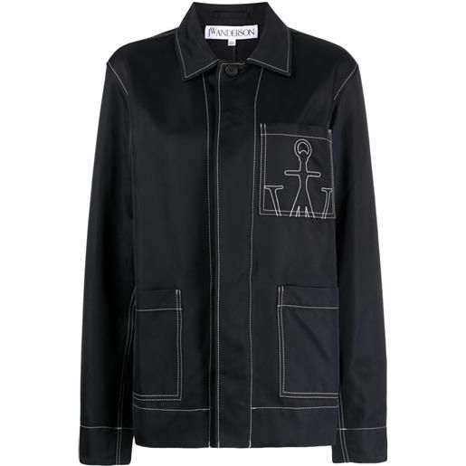 JW Anderson giacca con ricamo - nero