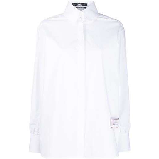 Karl Lagerfeld camicia con colletto rotondo - bianco