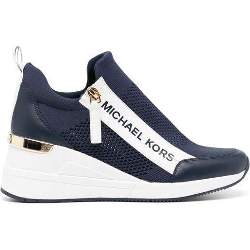 Michael Kors sneakers willis 70mm con zeppa - blu