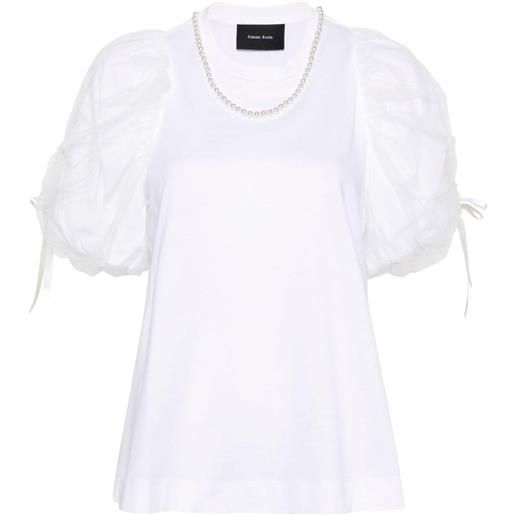 Simone Rocha t-shirt con dettaglio perline - bianco