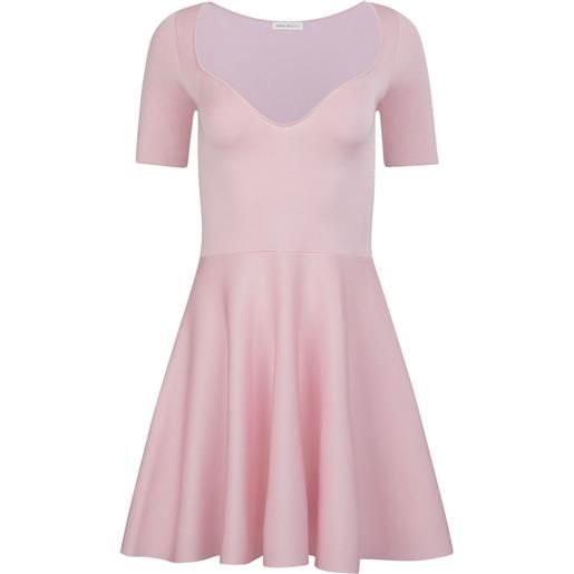 Nina Ricci abito corto svasato con scollo a cuore - rosa
