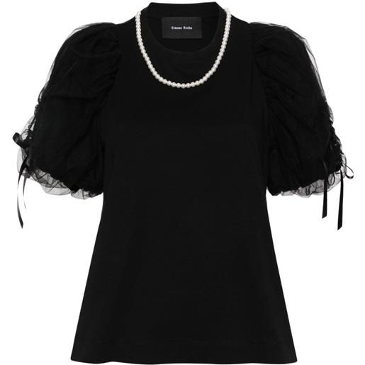 Simone Rocha t-shirt con dettaglio perline - nero