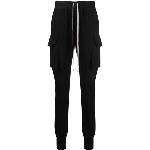 Rick Owens DRKSHDW pantaloni sportivi affusolati con coulisse - nero