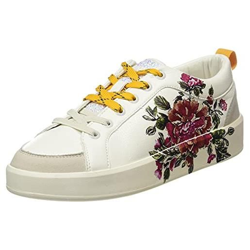 Desigual shoes_fancy_flower, scarpe da ginnastica donna, bianco, 41 eu
