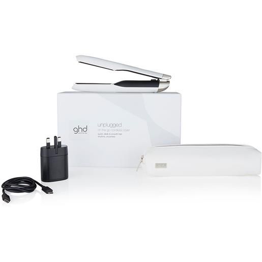 Ghd unplugged white piastra on the go ricaricabile 185°c