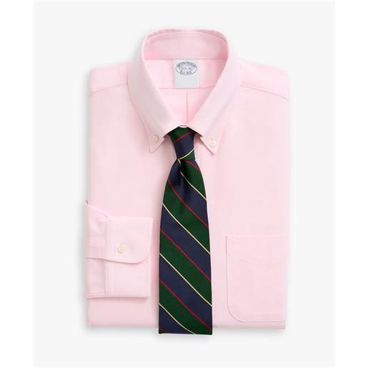 Brooks Brothers camicia rosa regular fit oxford con collo button-down