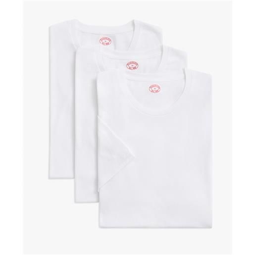 Brooks Brothers t-shirt girocollo bianche in cotone supima girocollo (confezione da 3) bianco