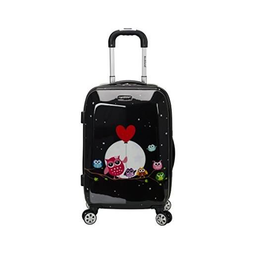 Rockland vision hardside spinner wheel bagaglio, gufo notturno, carry-on 20-inch, vision hardside spinner wheel bagaglio
