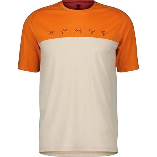 Scott defined merino short sleeve t-shirt arancione l uomo