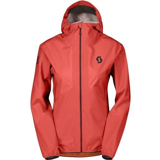 Scott explorair light dryo 2.5l full zip rain jacket rosso xs donna