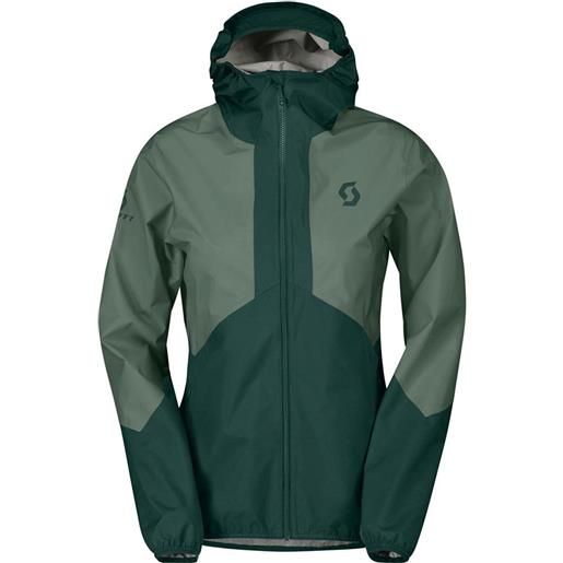 Scott explorair light dryo 2.5l full zip rain jacket verde s uomo