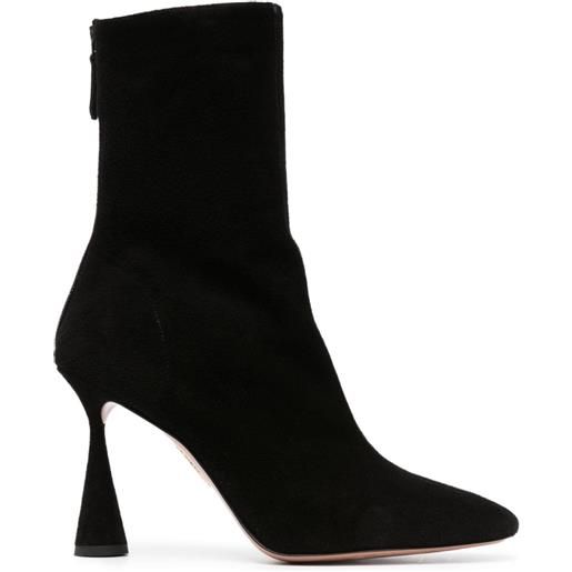 Aquazzura stivaletti a punta 100mm - nero