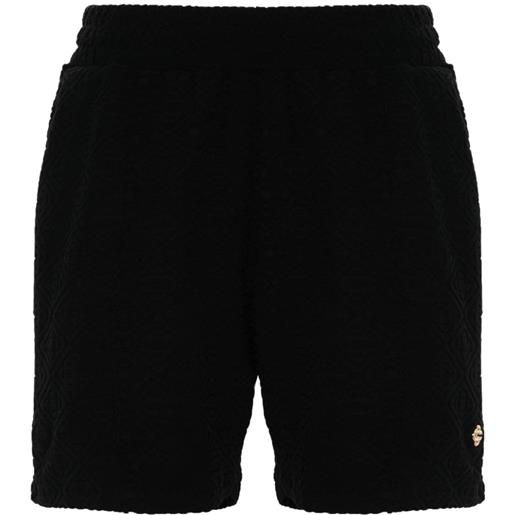 Casablanca shorts sportivi con monogramma - nero