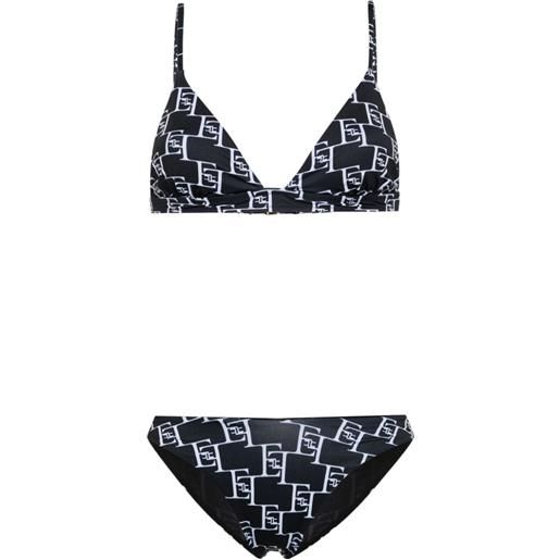 Elisabetta Franchi bikini con stampa monogramma - nero