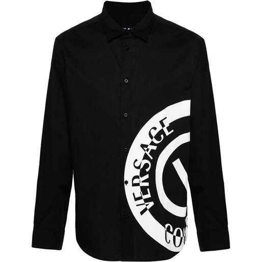 Versace Jeans Couture camicia v-emblem - nero