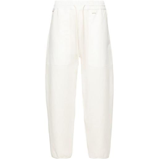 Moncler pantaloni sportivi con inserti a contrasto - bianco