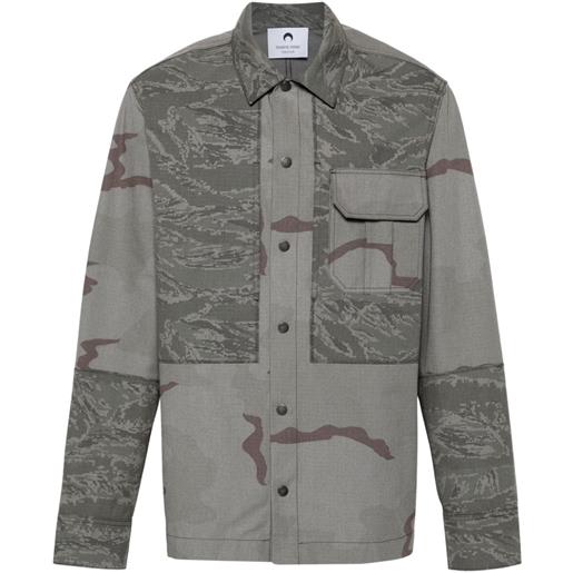 Marine Serre giacca-camicia - grigio