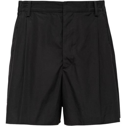 Prada shorts a vita alta - nero