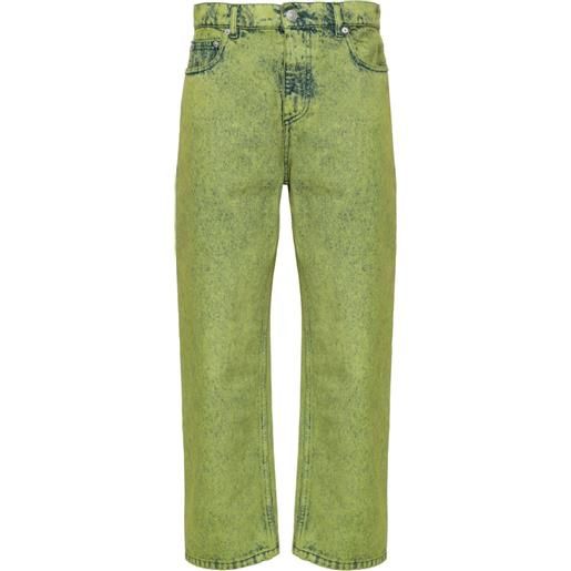 Marni jeans affusolati a vita media - verde
