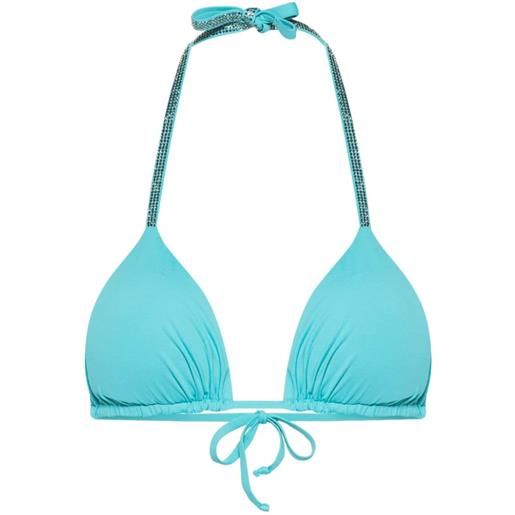 Fisico top bikini con decorazione - blu