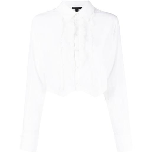 Kiki de Montparnasse camicia con ruches - bianco