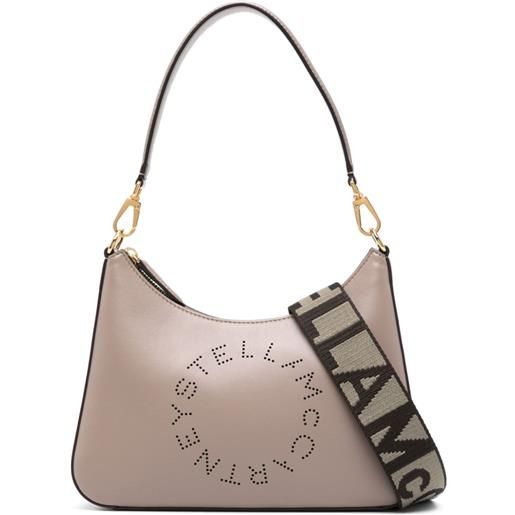 Stella McCartney borsa a spalla logo piccola - toni neutri