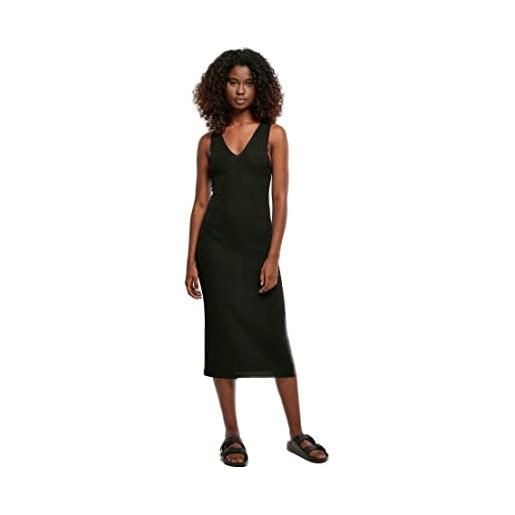 Urban Classics abito da donna senza maniche, con costine vestito, nero, xxl