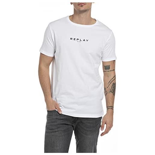 REPLAY m6138l. 000.2660, t-shirt uomo, bianco (1 white), xxl