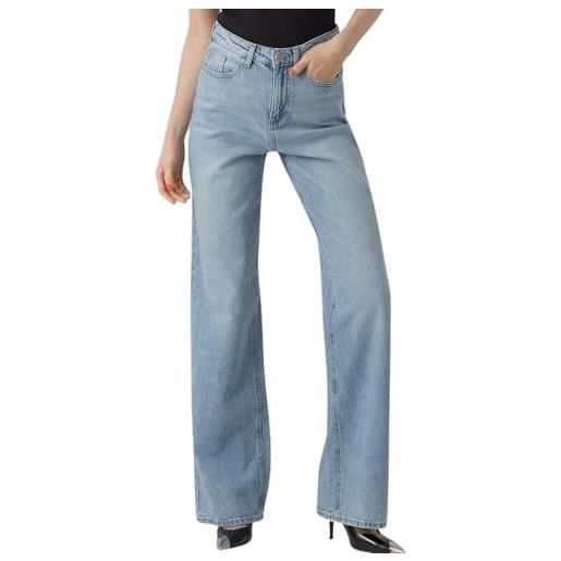 Vero moda vmtessa ra339 ga noos-jeans dritti, mix blu chiaro, 33w x 32l donna