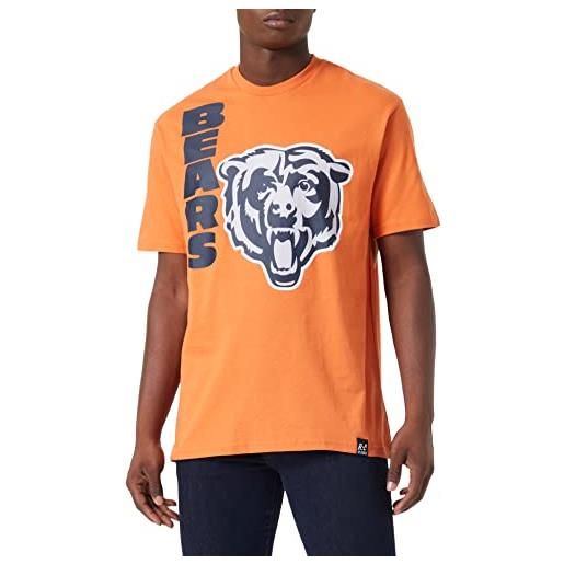 Recovered nfl bears relaxed orange maglietta by s t-shirt, colore: arancione, s uomo