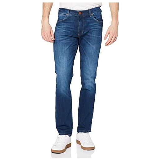 Wrangler greensboro low stretch, jeans uomo, blu (for real 027), 34w / 34l