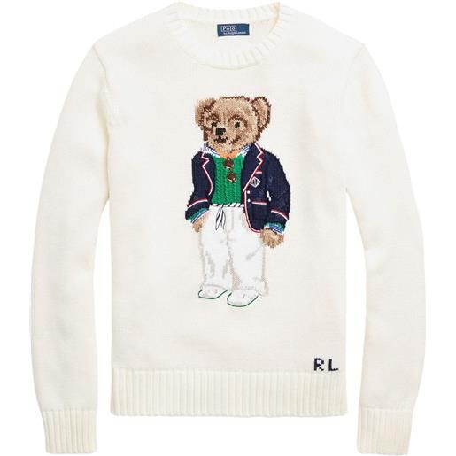 Polo Ralph Lauren maglione con motivo polo-bear - bianco