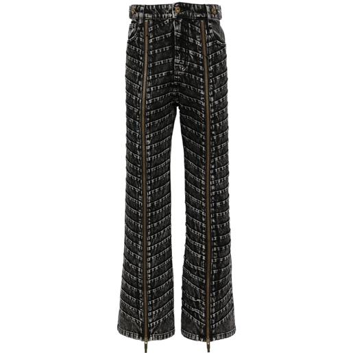 Feng Chen Wang jeans con zip - nero