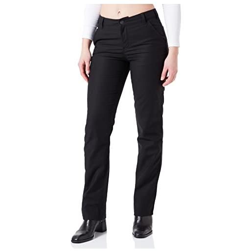 Carhartt, pantaloni da lavoro serie rugged professional™ in cotone rugged flex®, loose fit donna, nero, w6