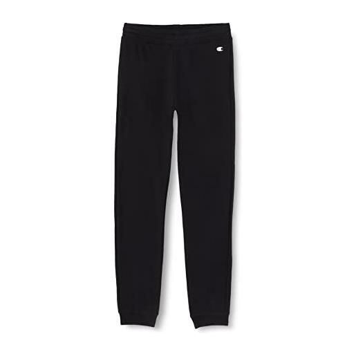 Champion legacy american classics-powerblend regular rib cuff pantaloni da tuta, nero, 11-12 anni bambina