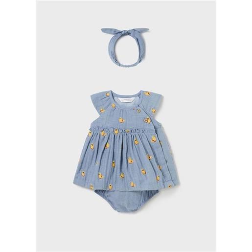 MAYORAL NEWBORN 1806.30 mayoral newborn abito in chiffon denim