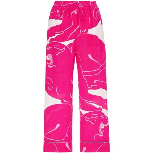 Valentino Garavani pantaloni crop con stampa - rosa