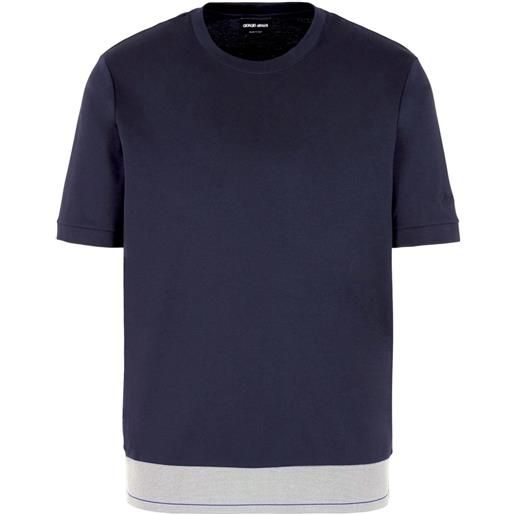 Giorgio Armani short-sleeve cotton t-shirt - blu