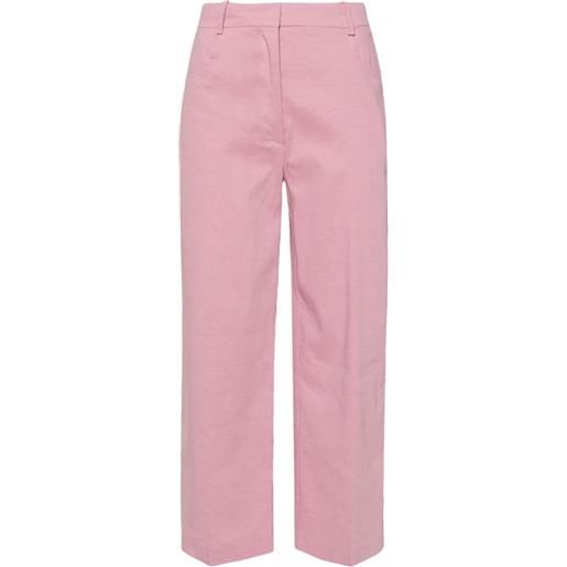 PINKO pantaloni dritti crop - rosa