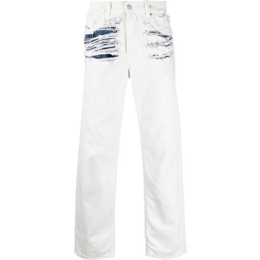 Diesel jeans dritti con strappi - bianco