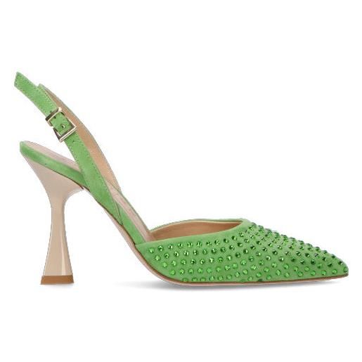 COUTURE slingback donna verde in pelle