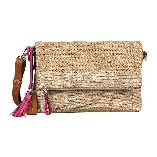 TOM TAILOR vita, borsa con patta donna, beige (mixed beige), 28x7x17,5